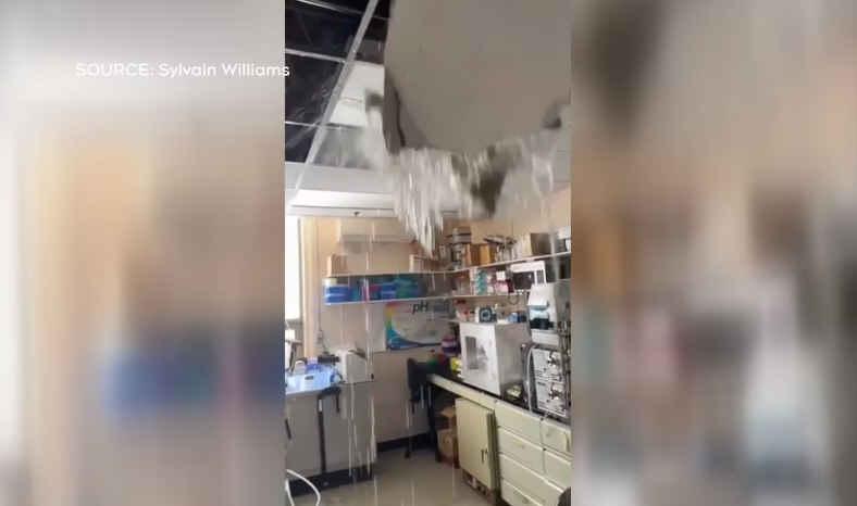 蒙特利尔这所医院太过破旧致水管爆裂 大量水涌入实验室