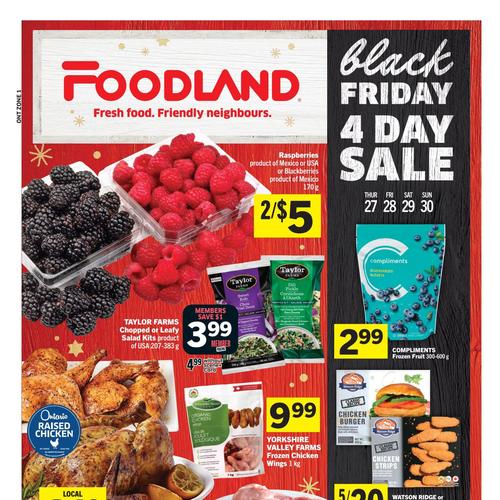 Foodland (ON) flyers valid 2025-11-27 - 2025-12-03