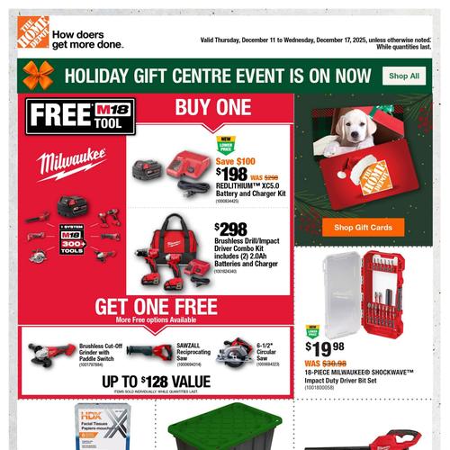 Home Depot (ON) flyers valid 2025-12-11 - 2025-12-17