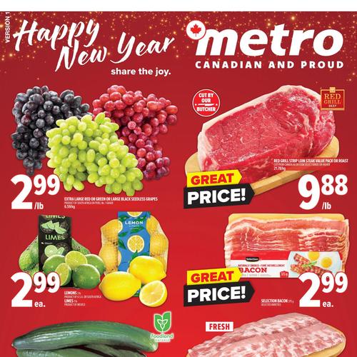 Metro Grocery Stores flyers valid 2025-12-25 - 2025-12-31