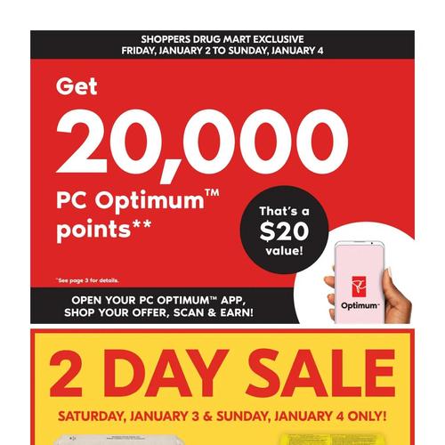 Shoppers Drug Mart (ON) flyers valid 2026-01-03 - 2026-01-08