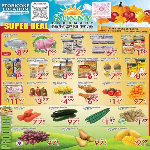 阳光超市 Etobicoke flyers valid 2025-11-14 - 2025-11-21