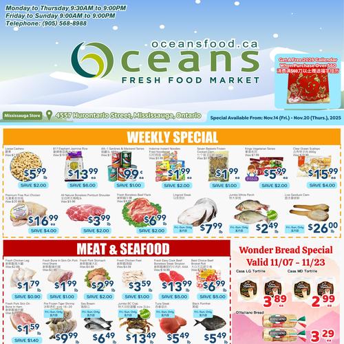 Oceans 密西沙加店 Mississauga flyers valid 2025-11-14 - 2025-11-21