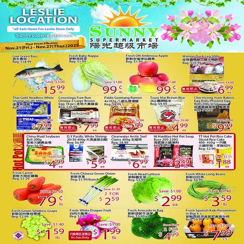阳光超市 North York flyers valid 2025-11-21 - 2025-11-28