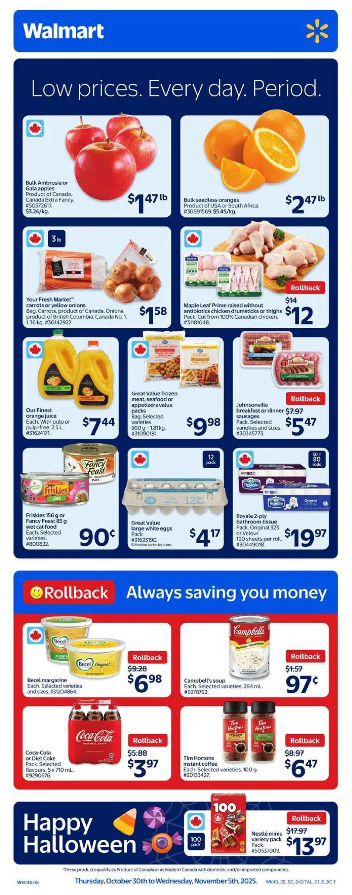 Walmart (ON) flyers valid 2025-10-30 - 2025-11-05