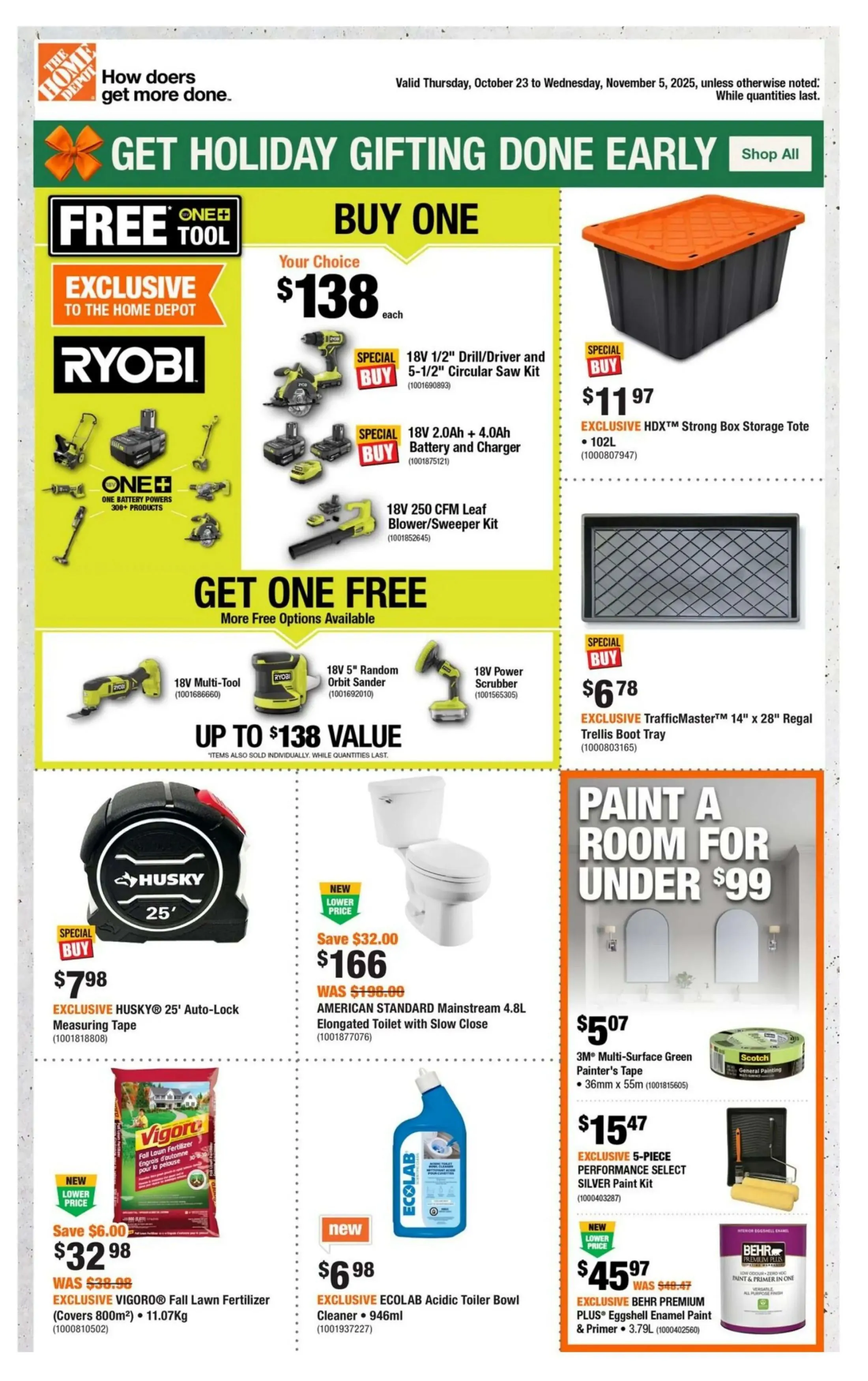 Home Depot (ON) flyers valid 2025-10-23 - 2025-11-05