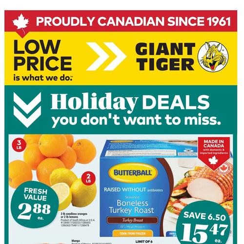 Giant Tiger (ON) flyers valid 2025-12-03 - 2025-12-09