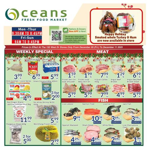 Oceans 150 West 店 Brampton flyers valid 2025-12-05 - 2025-12-12