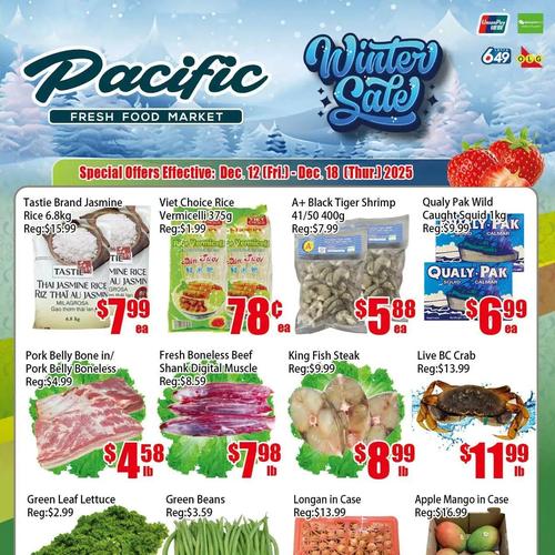  Pacific Fresh Food Mart North York flyers valid 2025-12-12 - 2025-12-19