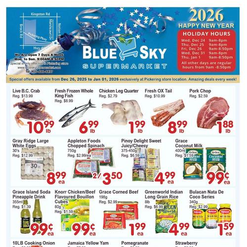 蓝海超市 Pickering Pickering flyers valid 2025-12-26 - 2026-01-02