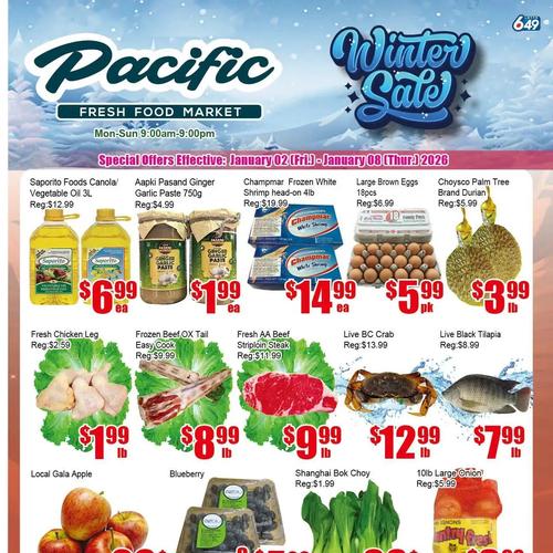  Pacific Fresh Food Mart Pickering flyers valid 2026-01-02 - 2026-01-09