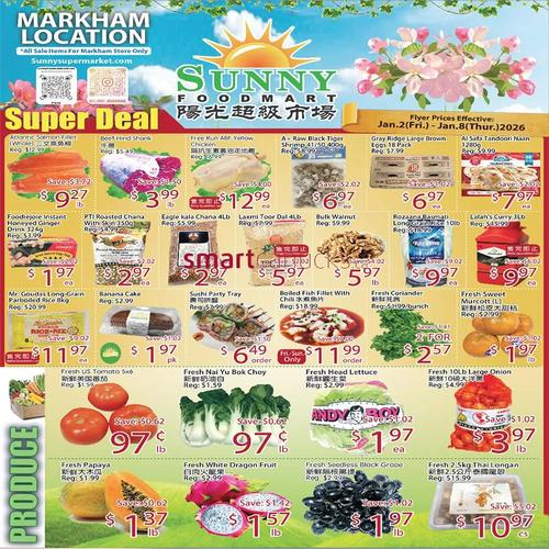 阳光超市 Markham flyers valid 2026-01-02 - 2026-01-09
