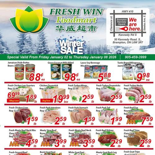 华威超市 Brampton flyers valid 2026-01-02 - 2026-01-09