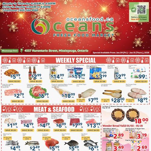 Oceans 密西沙加店 Mississauga flyers valid 2026-01-09 - 2026-01-16