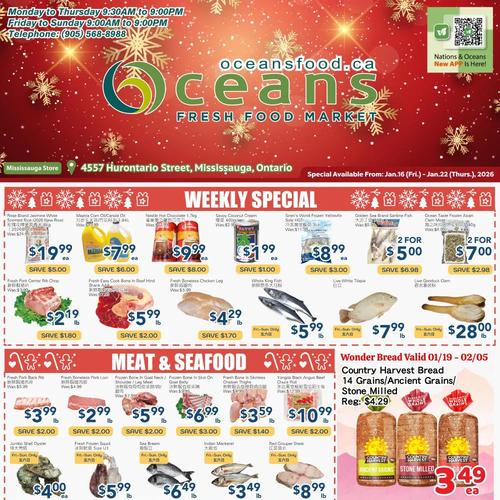 Oceans 密西沙加店 Mississauga flyers valid 2026-01-16 - 2026-01-23