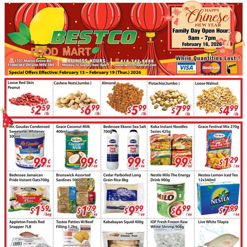 鸿华超市 Etobicoke flyers valid 2026-02-13 - 2026-02-20
