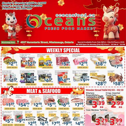 Oceans 密西沙加店 Mississauga flyers valid 2026-02-13 - 2026-02-20