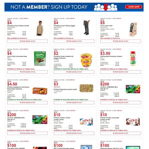 Costco 安大略 Richmond Hill flyers valid 2026-01-19 - 2026-02-16